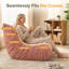 Fauteuil à billes - Mousse à haute résilience, dossier incurvé ergonomique, fauteuil de plancher léger pour petits espaces-129222549