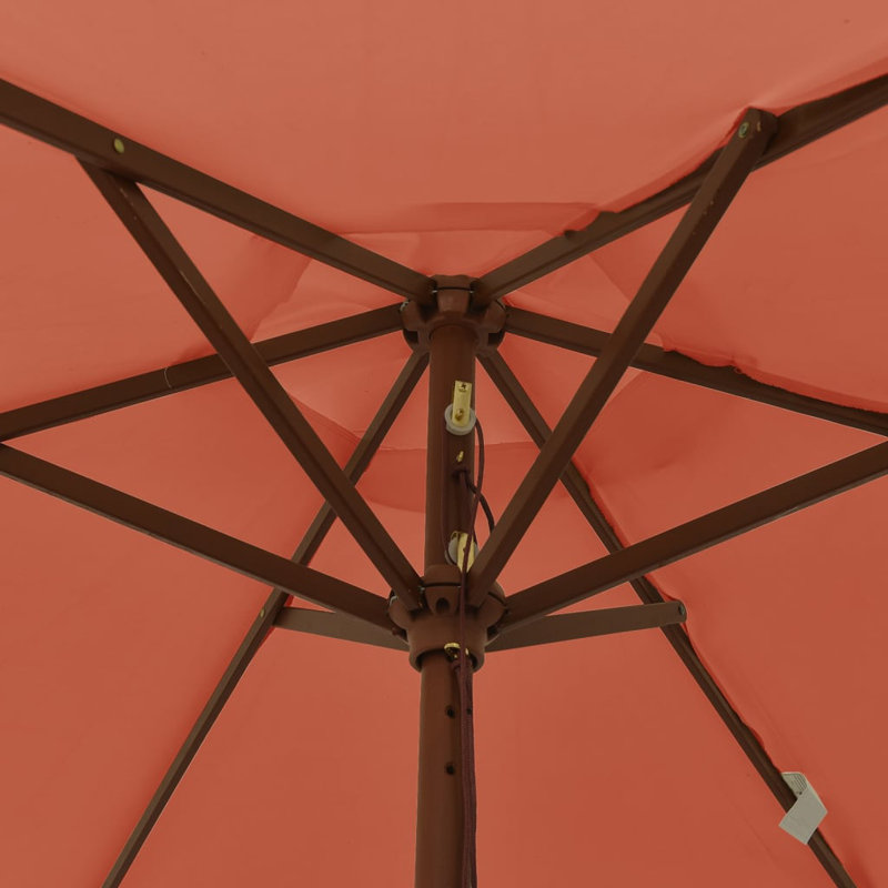 Aslyn Market Parasol, 231cm H x 196cm W x 196cm D, Terracotta