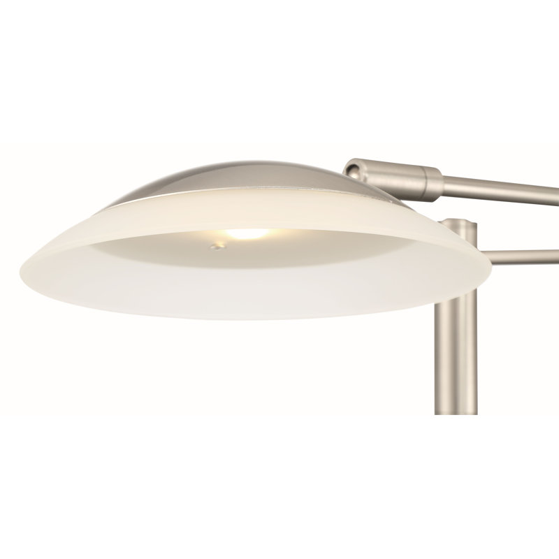 Millsaps Adjustable Metal Desk Lamp, Satin Nickel
