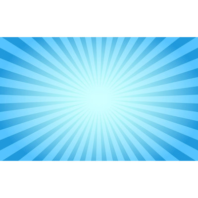 Premium Wallpaper Wall Mural - Blue Sunburst