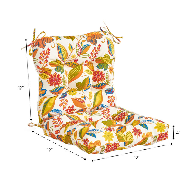 Coussin de chaise d'extérieur Ascena, Esprit floral