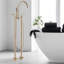 2 Handle Floor Mounted Bathtub Filler Faucet With Diverter-109049894