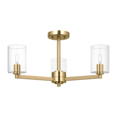 3 - Light Semi Flush Mount