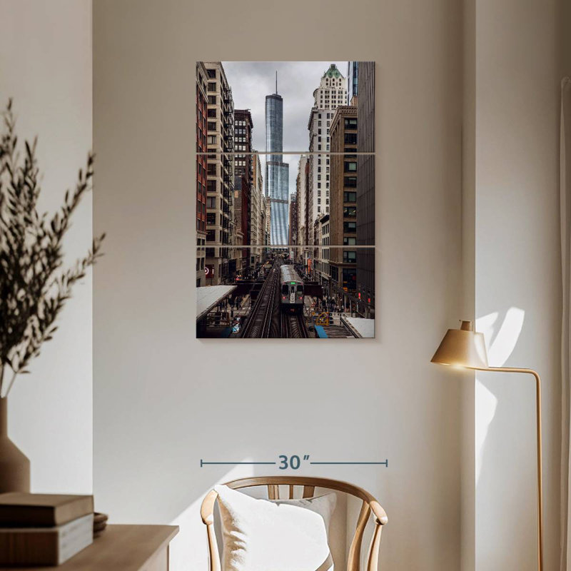 Nicci Chicago Train Ride, 57" H x 36" W
