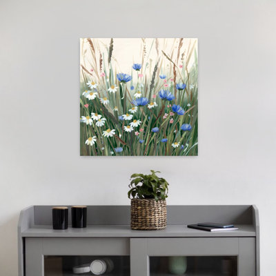 Wildflower Meadow In Bloom Abstract Contemporary Wall Art