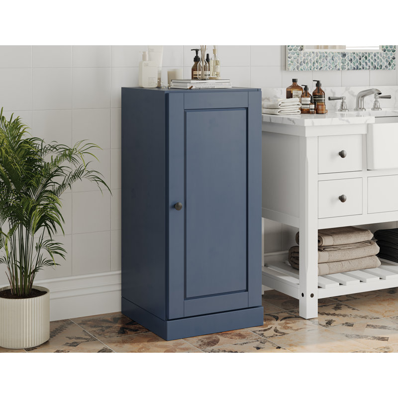 Chadderton 16.5" W Solid Wood Bathroom Cabinet, Antique Blue