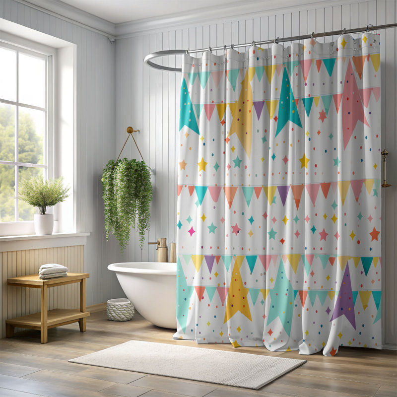 Celebration Happiness - Premium Shower Curtain, 74"H x 71"W