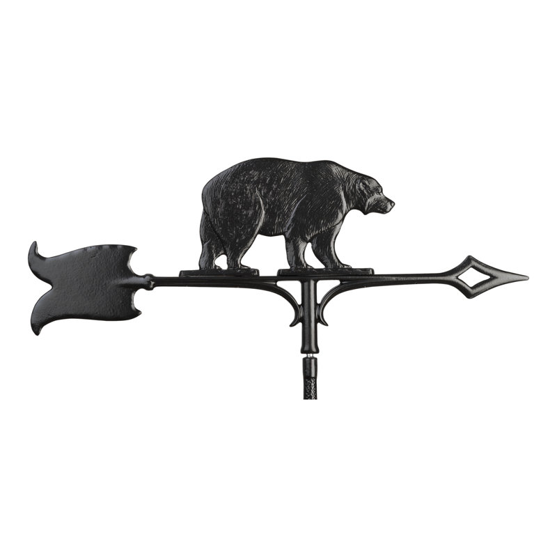 Rooftop  30" Bear Weathervane, Black