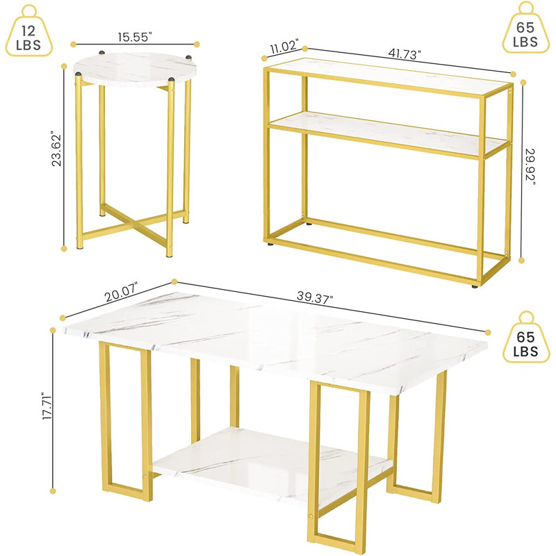 Ensemble de tables basses 3 pièces Eter