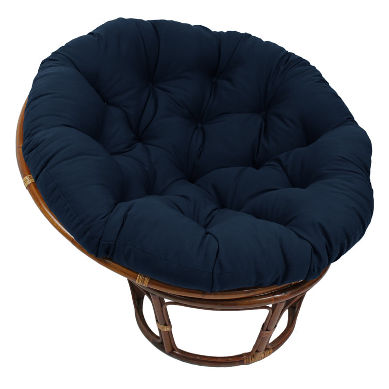 Outdoor Papasan Seat Cushion, 48" W x 48" D, Navy