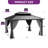 Outdoor Metal Hardtop Patio Gazebo with Privacy Curtain and Mosquito Netting-109868099