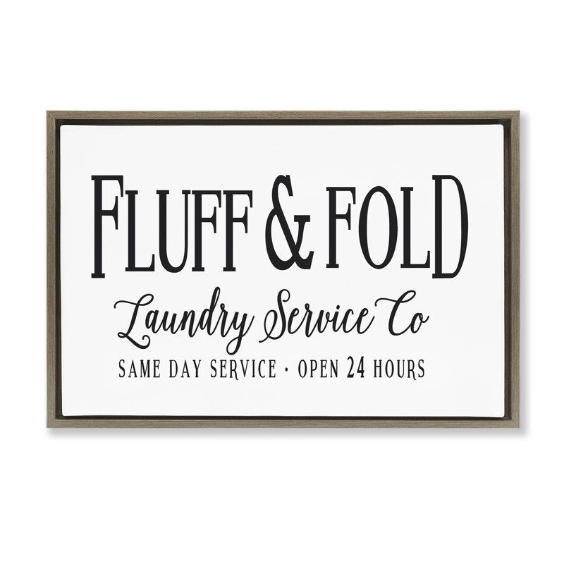 Toile flottante Fluff & Fold Laundry, Cadre flottant orme Montalcino, H 21 po x l 31 po