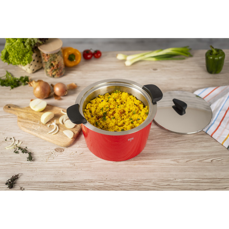 Kuhn Rikon Hotpan Swiss Made Time and Energy Saving Casserole Pot, 18cm / 2L, Red