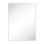 Miroir de salle de bain chromé avec coins carrés, miroir rectangulaire en acier inoxydable 36 po x 24 po-729190128-729190143
