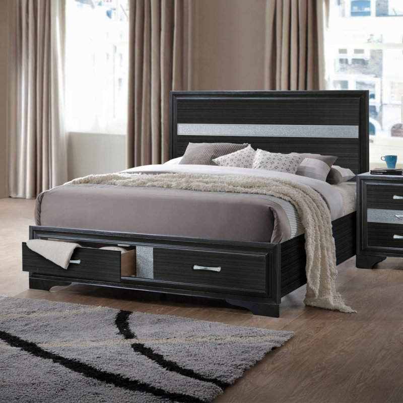 Lit plateforme avec rangement Naima, Queen