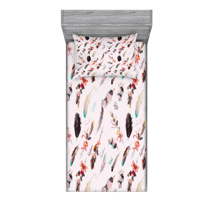Ensemble de draps à imprimé animal, Ensemble de draps pour lit simple TG avec drap-hou