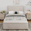 Structure de lit tapissier avec repose-pieds Corduroy-104832205-104832204