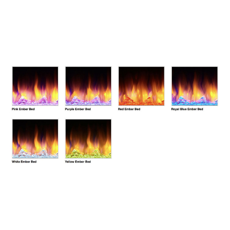 SimpliFire 50-Inch Wall Mounted Electric Fireplace with White Mantel