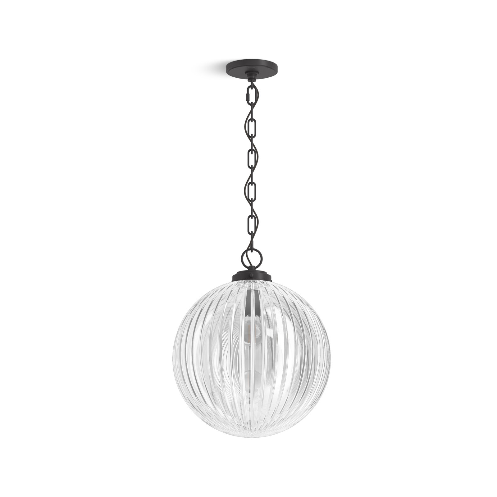 Embra Single Light Pendant, Matte Black