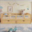 Lit plateforme avec garde-corps pleine longueur, lit plateforme pour enfants avec tiroirs de rangement, tête de lit enfantine et mignonne-2006796023-2006796018