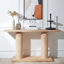Console en bois avec piédestal à colonne