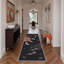 Tapis de couloir oriental noir / rouge lavable à la machine avec envers antidérapant-580955253