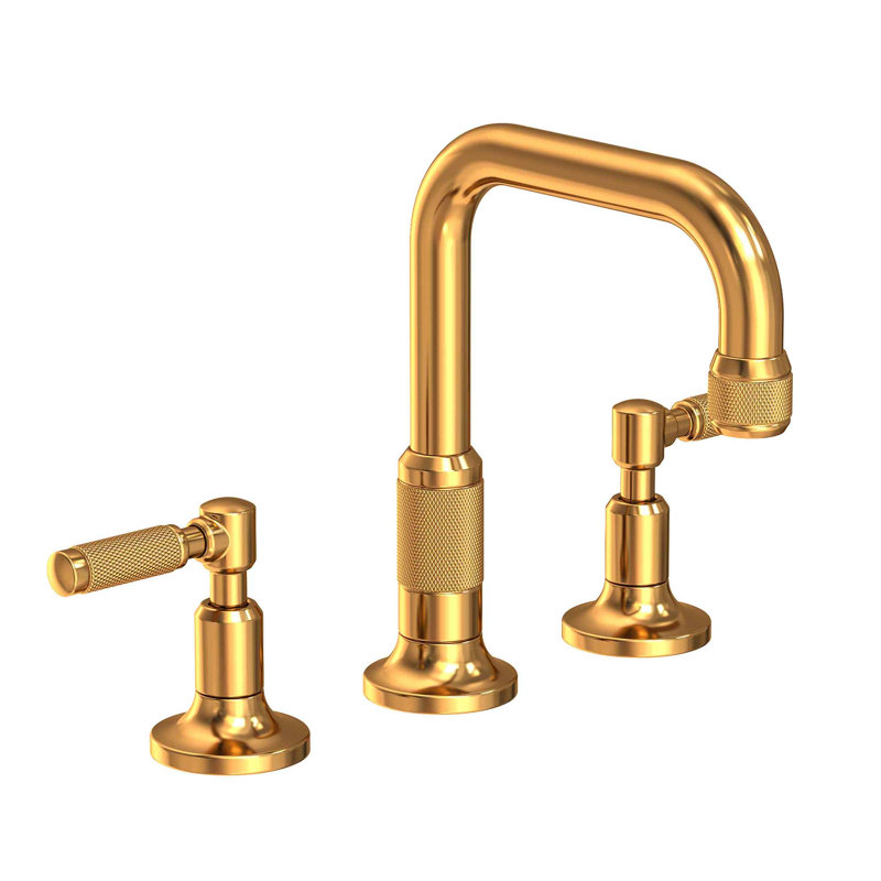 Clemens Widespread Bathroom Faucet with Drain Assembly, Aged Brass