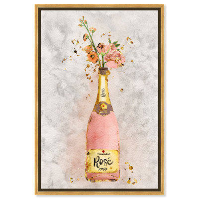 Champagne Rosado - peinture sur toile