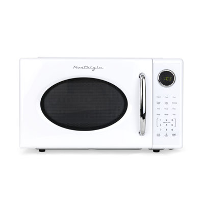Retro 1.1 Cu Ft Countertop Microwave, White