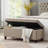 Upholstered Tufted Button Storage Bench-1621079634