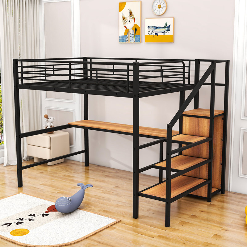 Gudrun Full Loft Bed Bed with Built-in-Desk by Isabelle & Max™