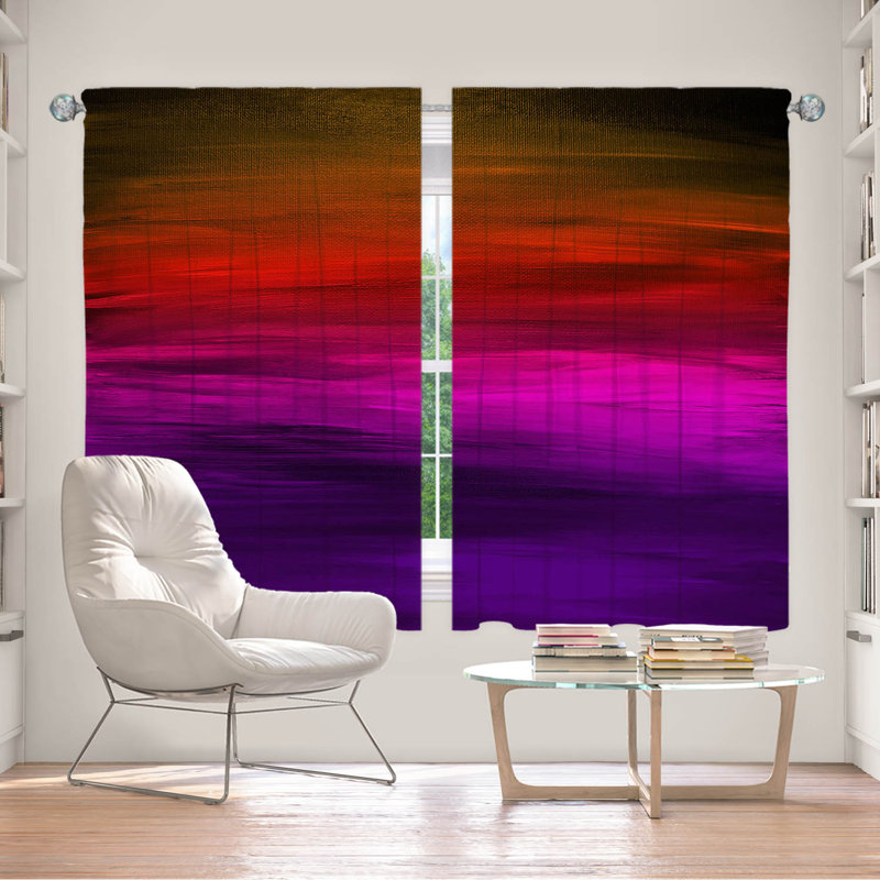 Jemine Room Darkening Curtain Pair, 40" W x 52" L, Pink