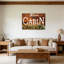 Welcome To Our Cabin, art mural encadré en bois à l'arrière, 24 po x 36 po