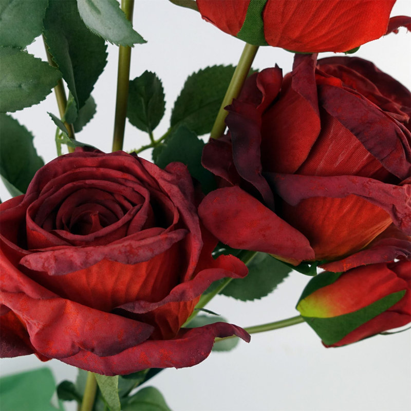 Plastic, Silk Artificial Arrangement, Red