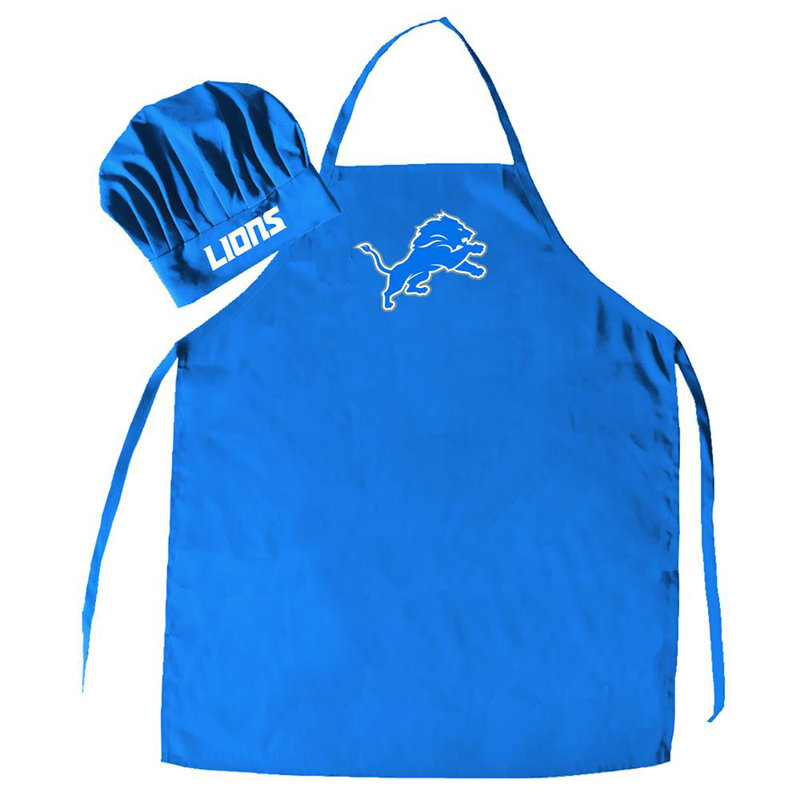 NFL No Pattern Apron Sets, Detroit Lions