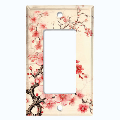 Plaque murale pour arbre de Noël rose en forme de fleur de sakura rose