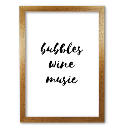 Bubbles Wine Music - Print