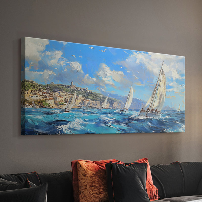 Série paysage - CLIX - Toile tendue avec châssis - Prêt à accrocher, H 16 po x l 32 po