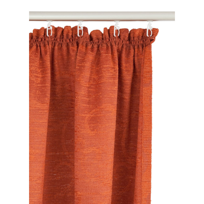 Siglerville Single Curtain Panel, opaque, 132 W x 225 D cm, Terra
