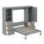 Lit escamotable Murphy avec placard, tiroirs et tablettes