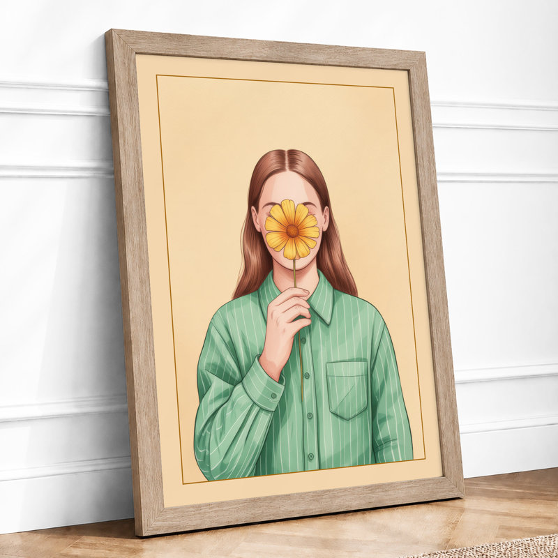 Face In Bloom Modern - Print, Oak, A4 - 29.7 x 21.0 cm