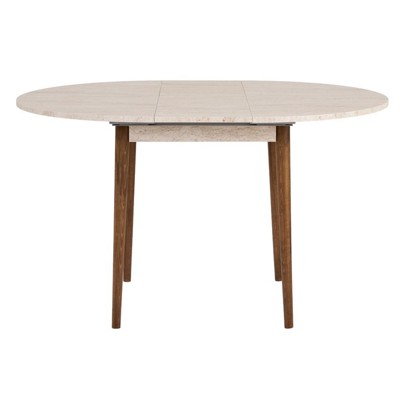 Table de salle à manger extensible, Travertine/Brown