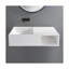 Madrid Matt White Wall Hung Stone Vanity Unit 800mm