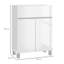 kleankin High Gloss Bathroom Storage Cabinet with Adjustable Shelf, White