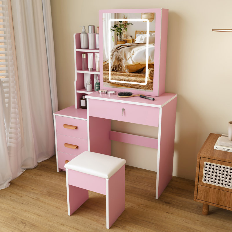 Dressing Table, Pink