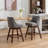 Counter Height Swivel Barstools,Upholstered Bar Stools Set Of 2, Fabric In Wine Red-884439092