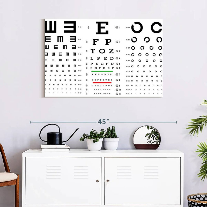 Alcaraz Vision Test Charts, 24" H x 36" W