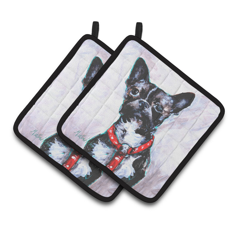 Cuisinier poignée ziggy caroline de la trésors de boston terrier bringé