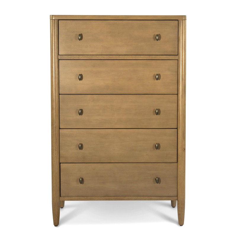Commode 5 tiroirs Chatham - Finition érable chaud