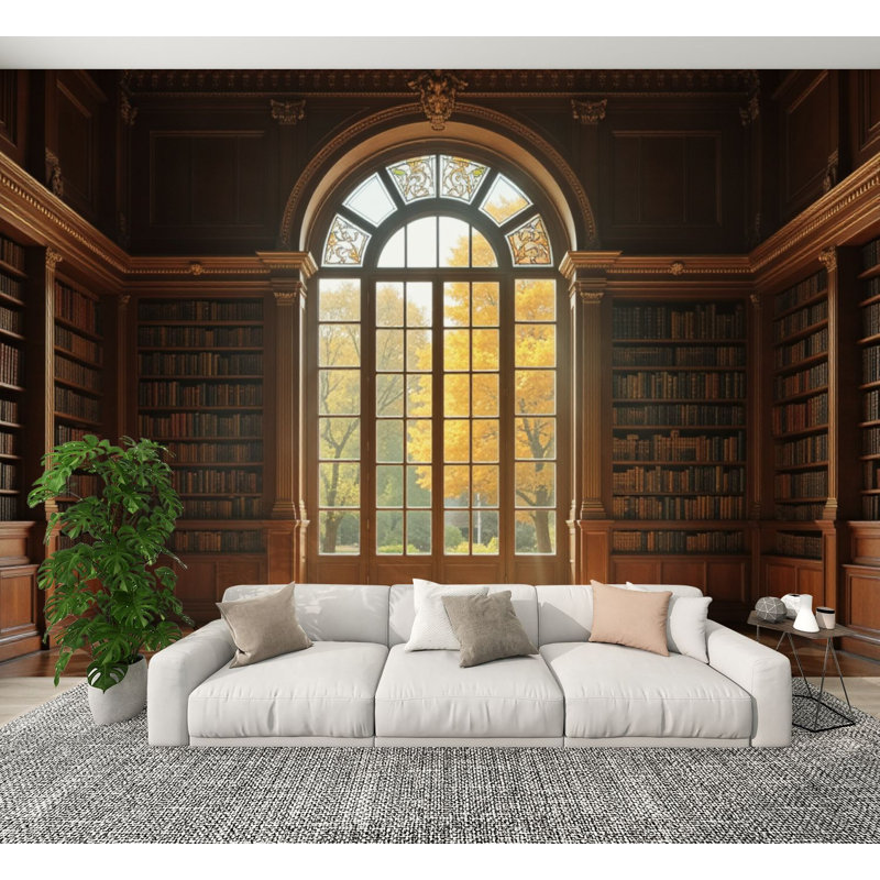 Papier peint auto-adhésif Magic Elegant Library, L 144 po x l 100 po
